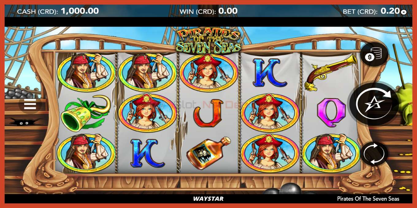 Slot screenshot: Pirates of the Seven Seas no deposit, number - 1