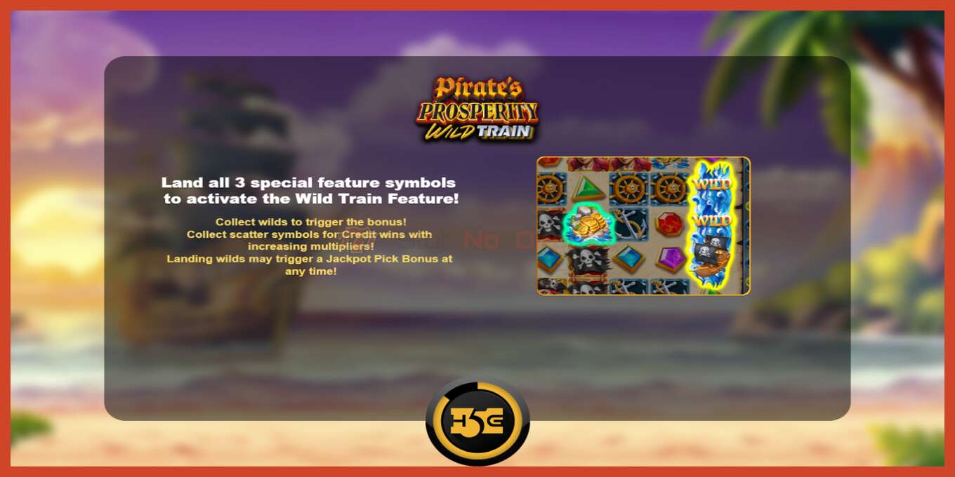 Slot screenshot: Pirates Prosperity Wild Train no deposit, number - 1