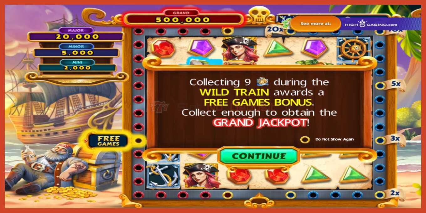 Slot screenshot: Pirates Prosperity Wild Train no deposit, number - 3