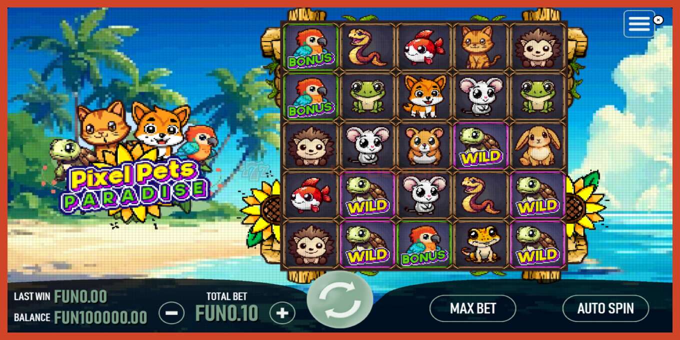 Slot screenshot: Pixel Pets Paradise no deposit, number - 1