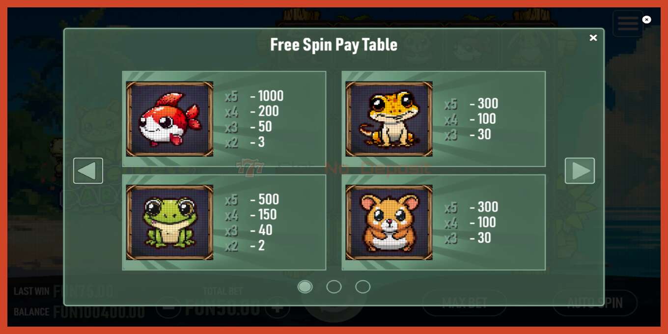 Slot screenshot: Pixel Pets Paradise no deposit, number - 6