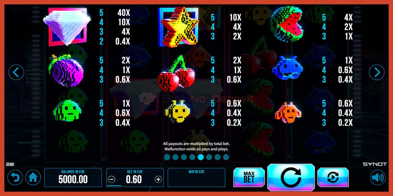 Captură de ecran pentru slot: Pixel Reels fara depozit, număr - 7