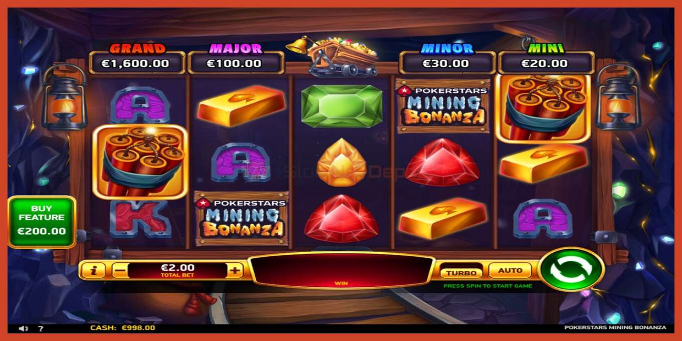 Slot screenshot: Pokerstars Mining Bonanza no deposit, number - 2