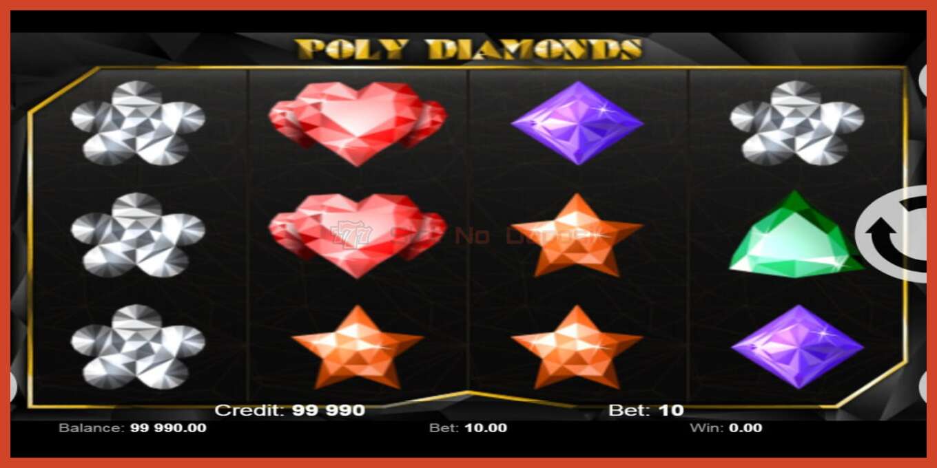 Slot screenshot: Poly Diamonds no deposit, number - 1