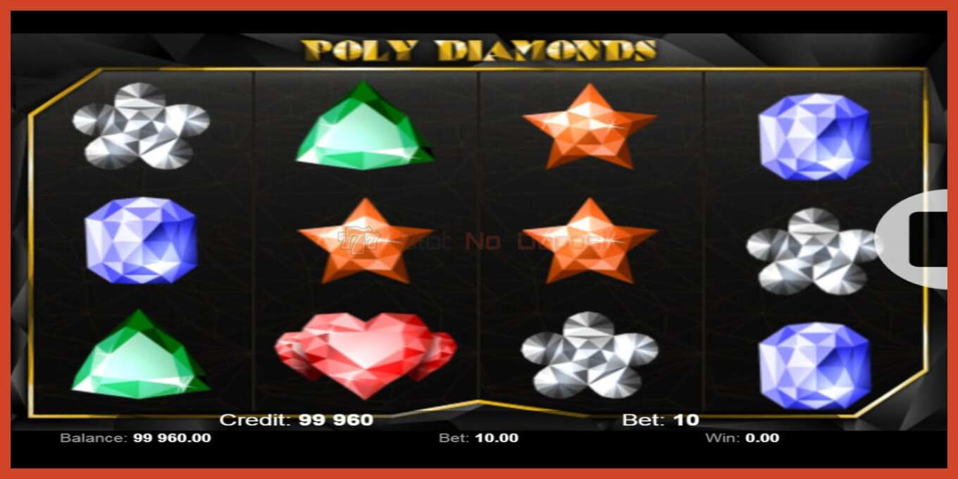 Slot screenshot: Poly Diamonds no deposit, number - 2