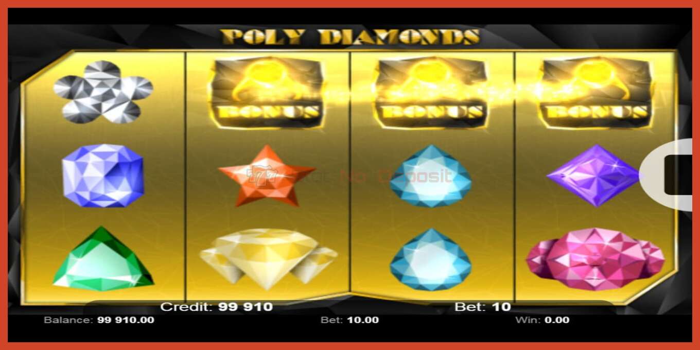 Slot screenshot: Poly Diamonds no deposit, number - 3