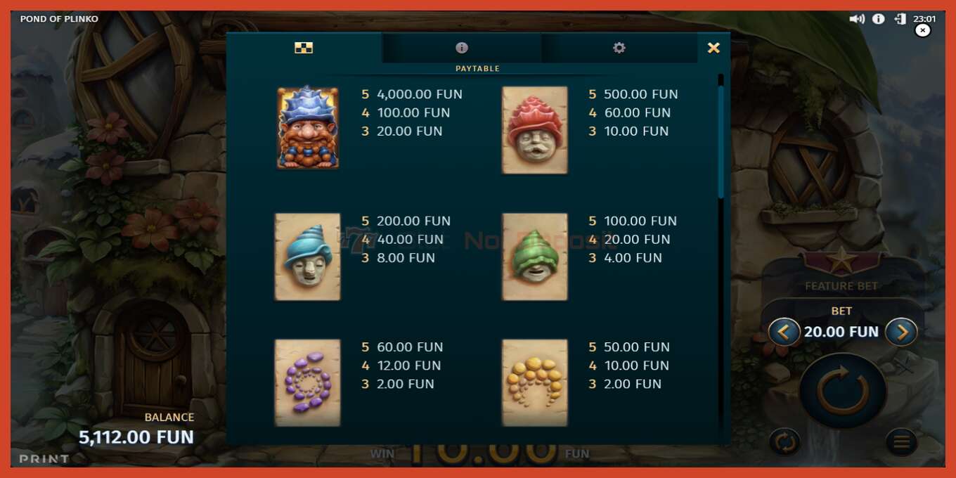 Slot screenshot: Pond of Plinko no deposit, number - 6