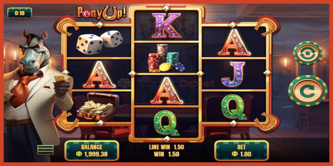 Slot screenshot: Pony Up no deposit, number - 2