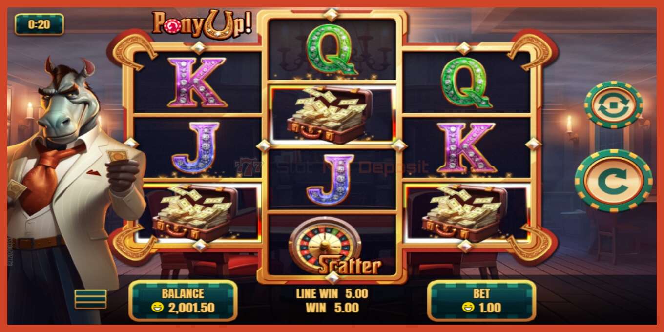 Slot screenshot: Pony Up no deposit, number - 3