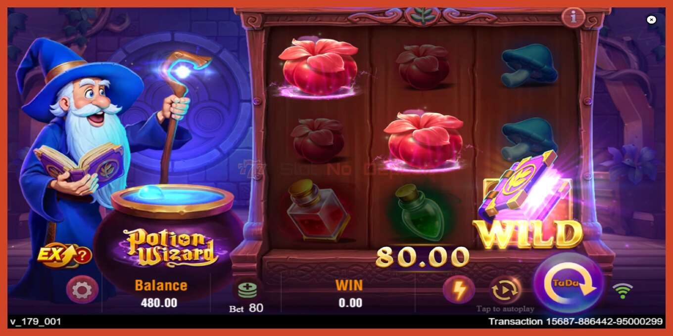 Slot තිර රුවක්: Potion Wizard තැන්පතු නැත, අංකය - 3