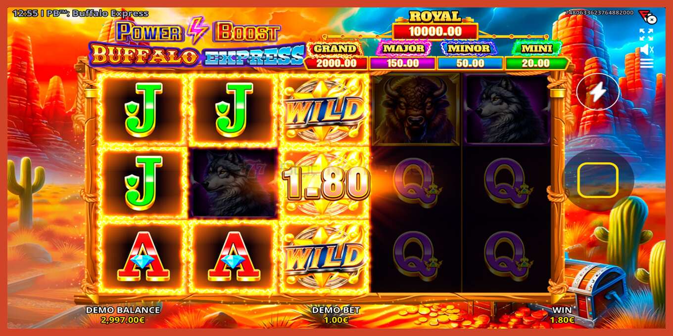 Slot screenshot: Power Boost: Buffalo Express no deposit, number - 2