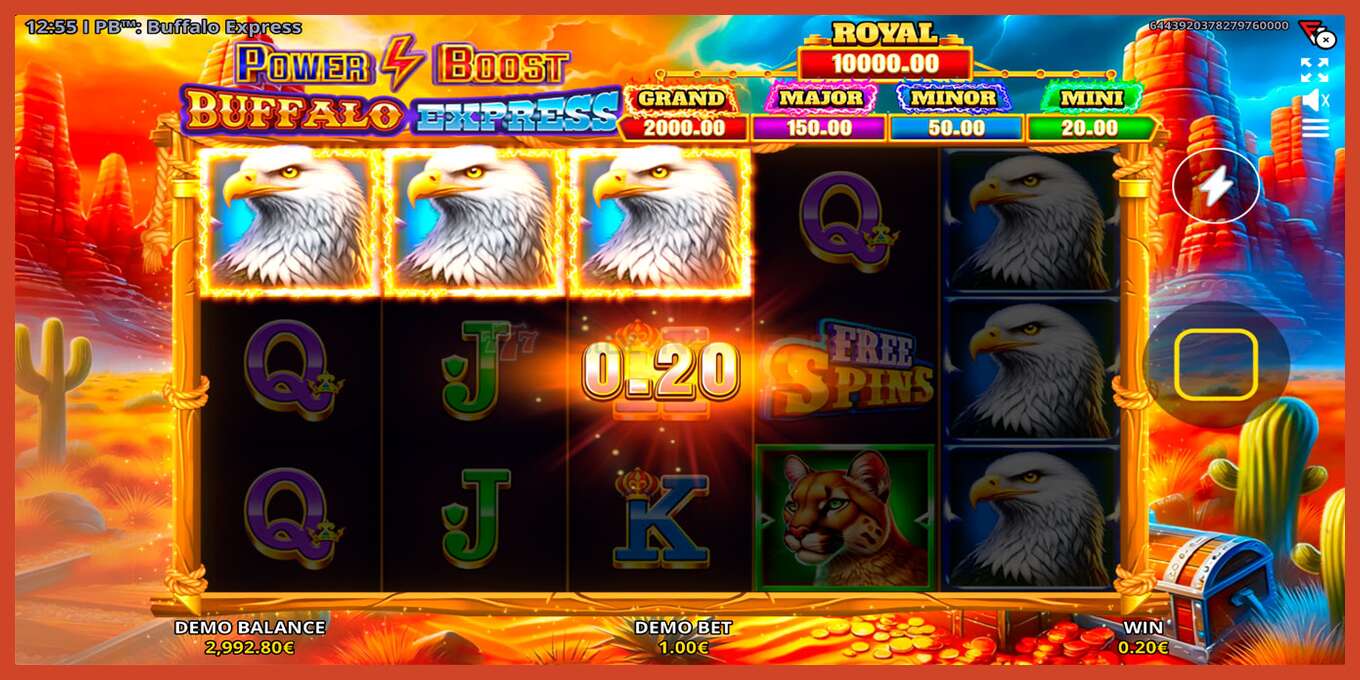 Slot screenshot: Power Boost: Buffalo Express no deposit, number - 3