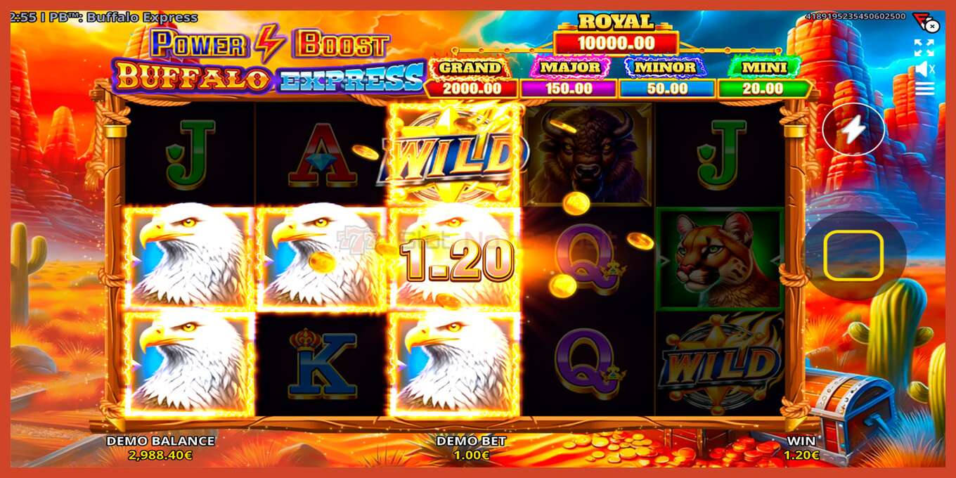 Slot screenshot: Power Boost: Buffalo Express no deposit, number - 5