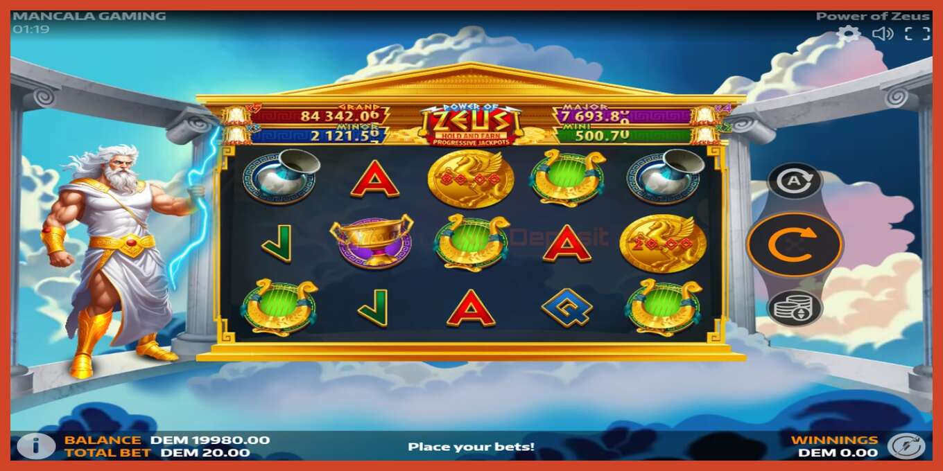 Slot screenshot: Power of Zeus bez depozita, broj - 1