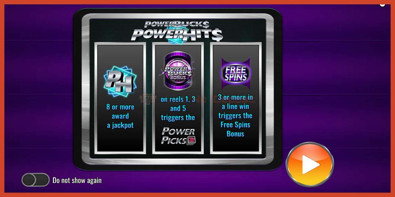 Captura de pantalla do slot: PowerBucks PowerHits sen depósito, número - 2