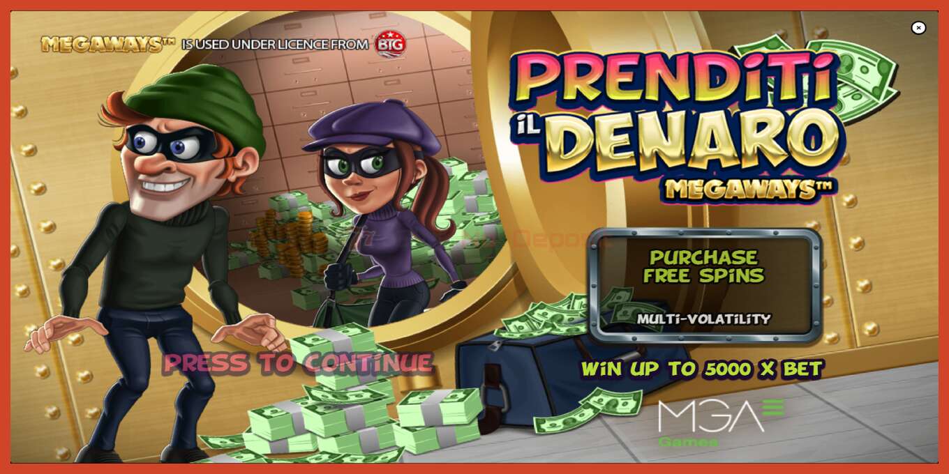 Slot screenshot: Prenditi il Denaro Megaways no deposit, number - 1