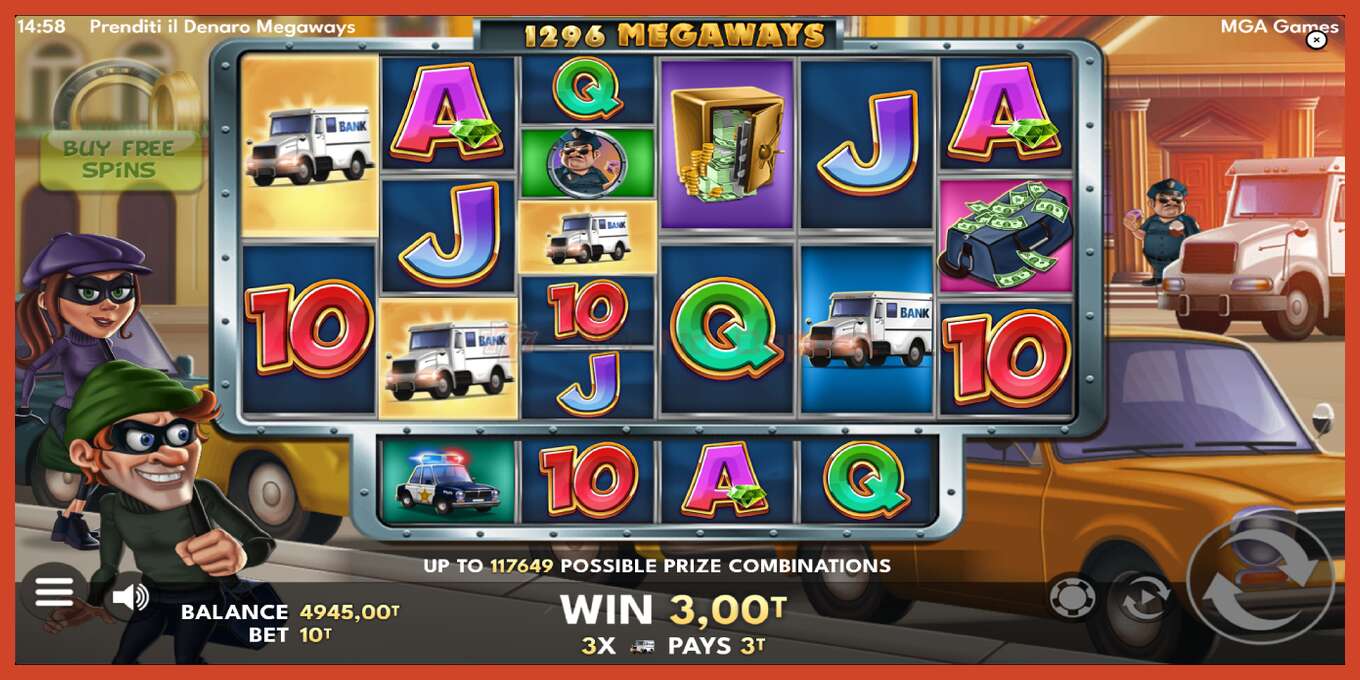 Slot screenshot: Prenditi il Denaro Megaways no deposit, number - 4