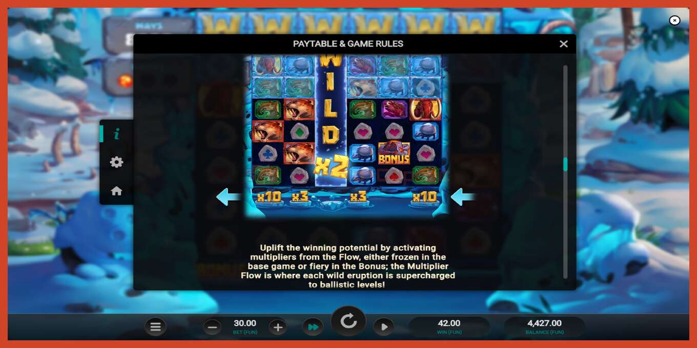 Slot screenshot: Primal Times Dream Drop no deposit, number - 6