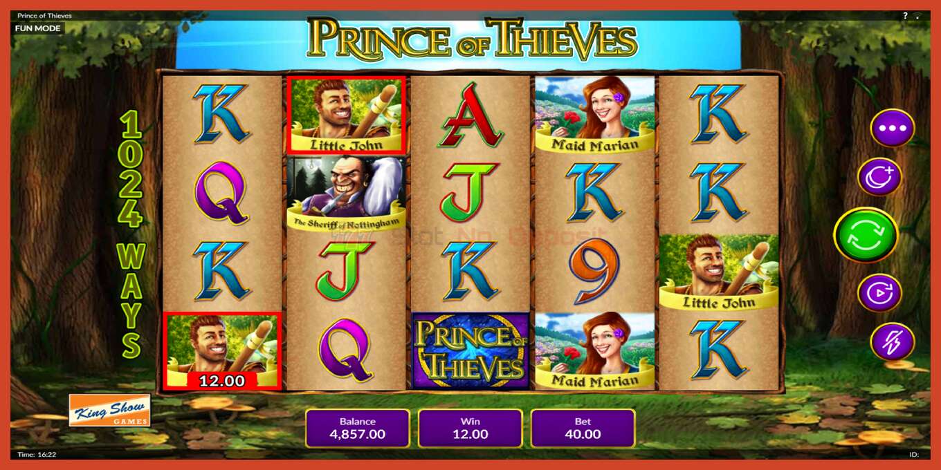 Слот скриншоты: Prince of Thieves депозит жоқ, саны - 4