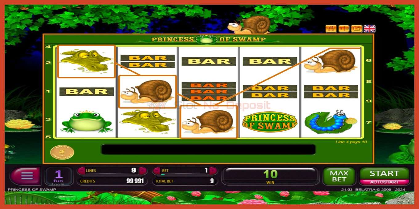 Slot screenshot: Princess of Swamp no deposit, number - 2