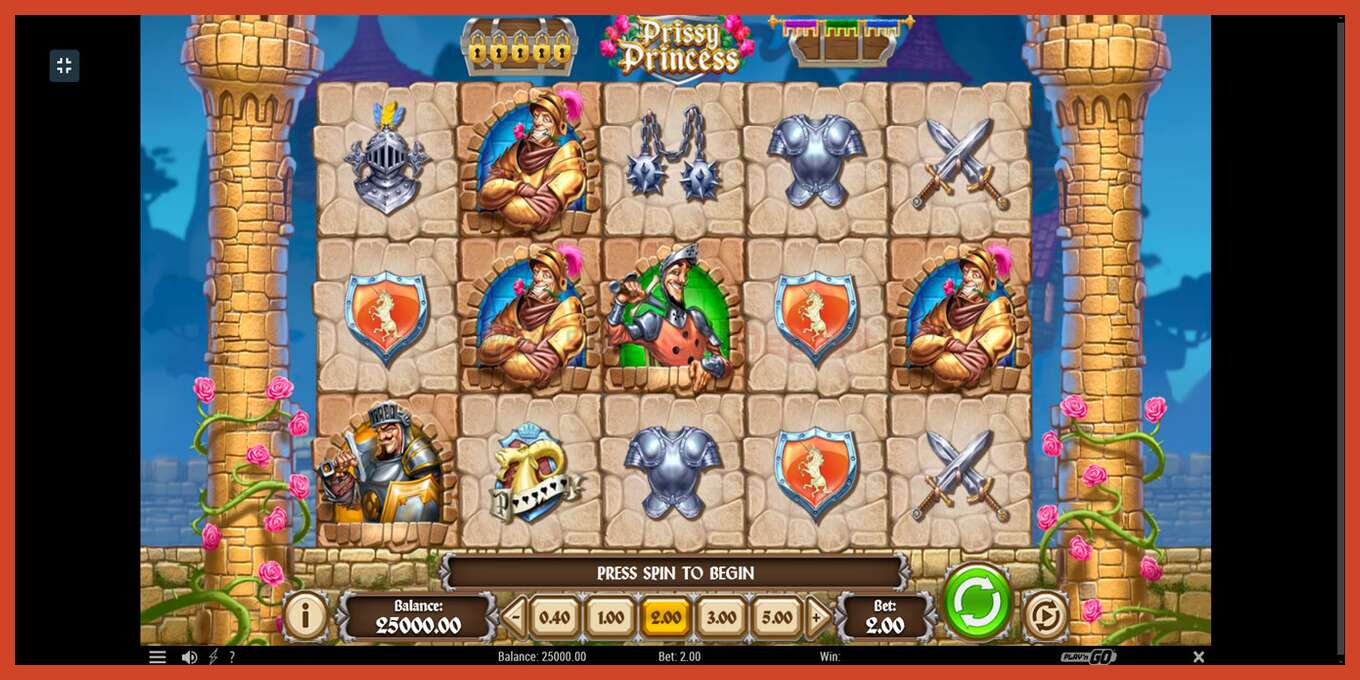 Slot screenshot: Prissy Princess no deposit, number - 1