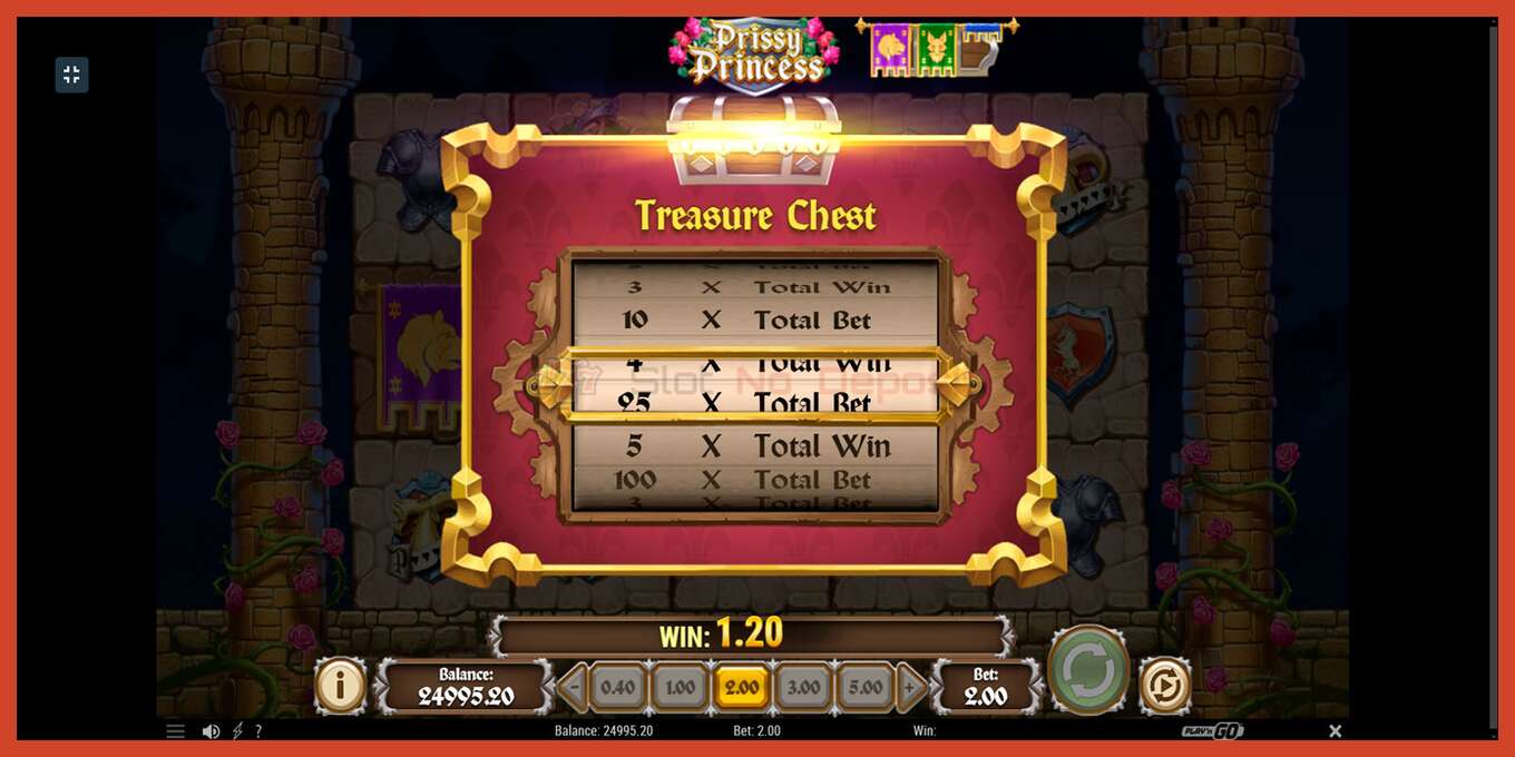 Slot screenshot: Prissy Princess no deposit, number - 4