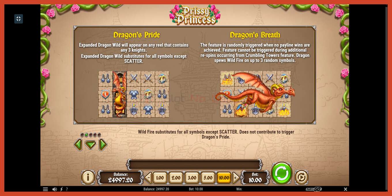 Slot screenshot: Prissy Princess no deposit, number - 7