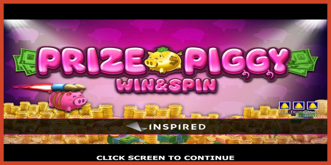 Στιγμιότυπο οθόνης υποδοχής: Prize Piggy Win & Spin χωρίς κατάθεση, αριθμός - 1