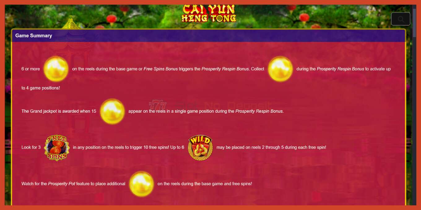 Yuva ekran görüntüsü: Prosperity Link - Cai Yun Heng Tong depozito yok, sayı - 5