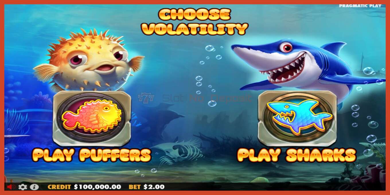 Slot screenshot: Puffers Vs Sharks no deposit, number - 1