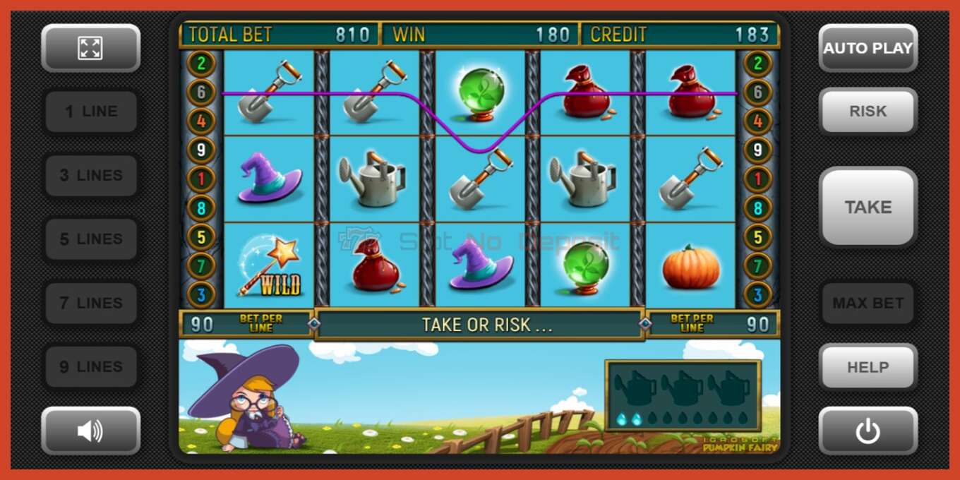 Slot screenshot: Pumpkin Fairy no deposit, number - 2