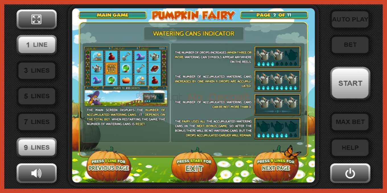 Slot screenshot: Pumpkin Fairy no deposit, number - 5