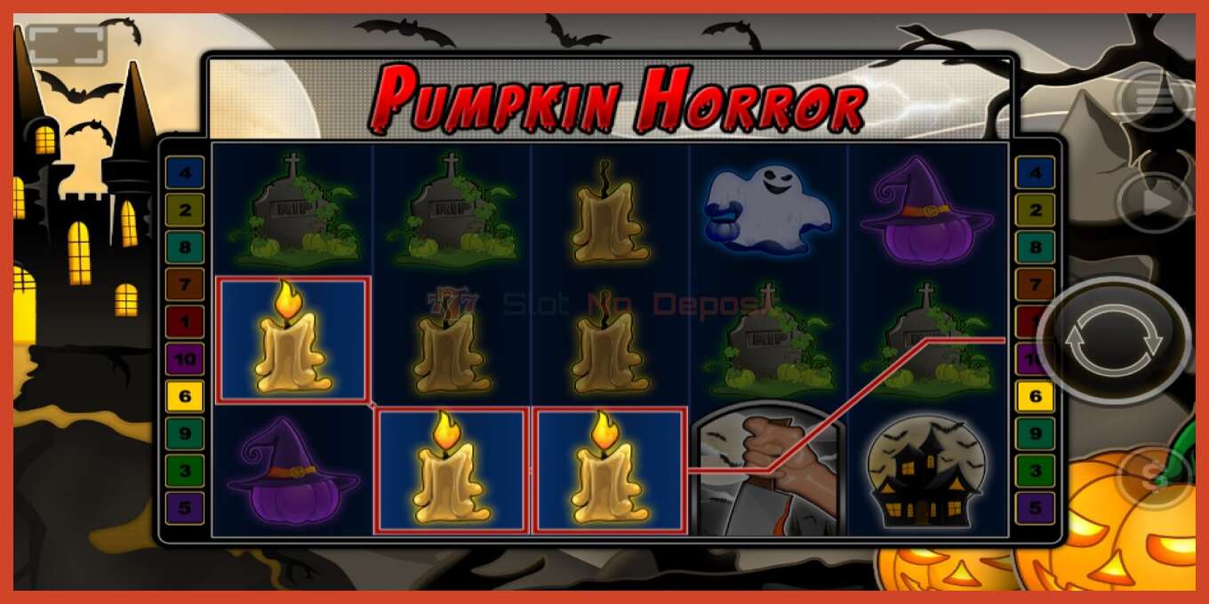 Slot screenshot: Pumpkin Horror no deposit, number - 2