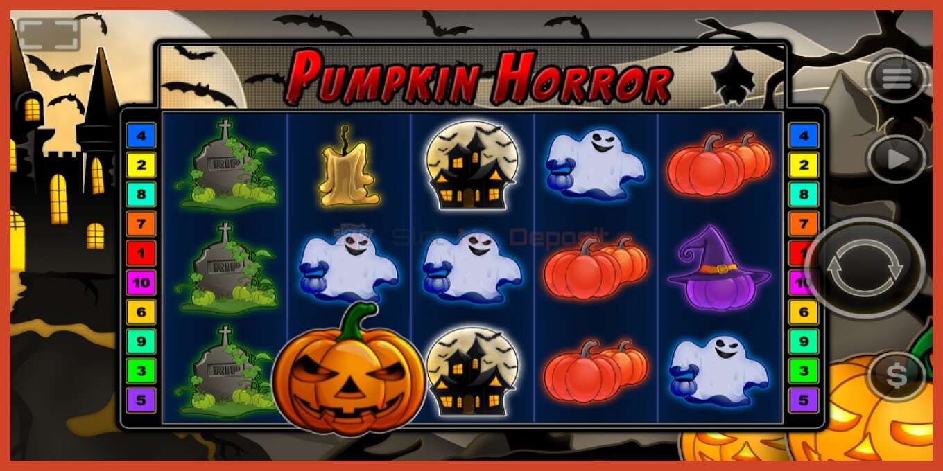 Slot screenshot: Pumpkin Horror no deposit, number - 3