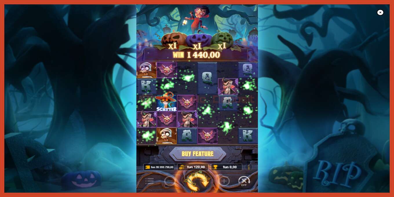 Slot screenshot: Pumpkin Night no deposit, number - 4