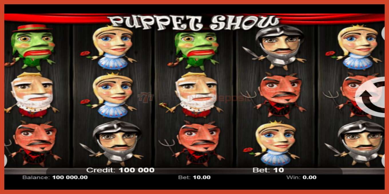 Slot screenshot: Puppet Show no deposit, number - 1