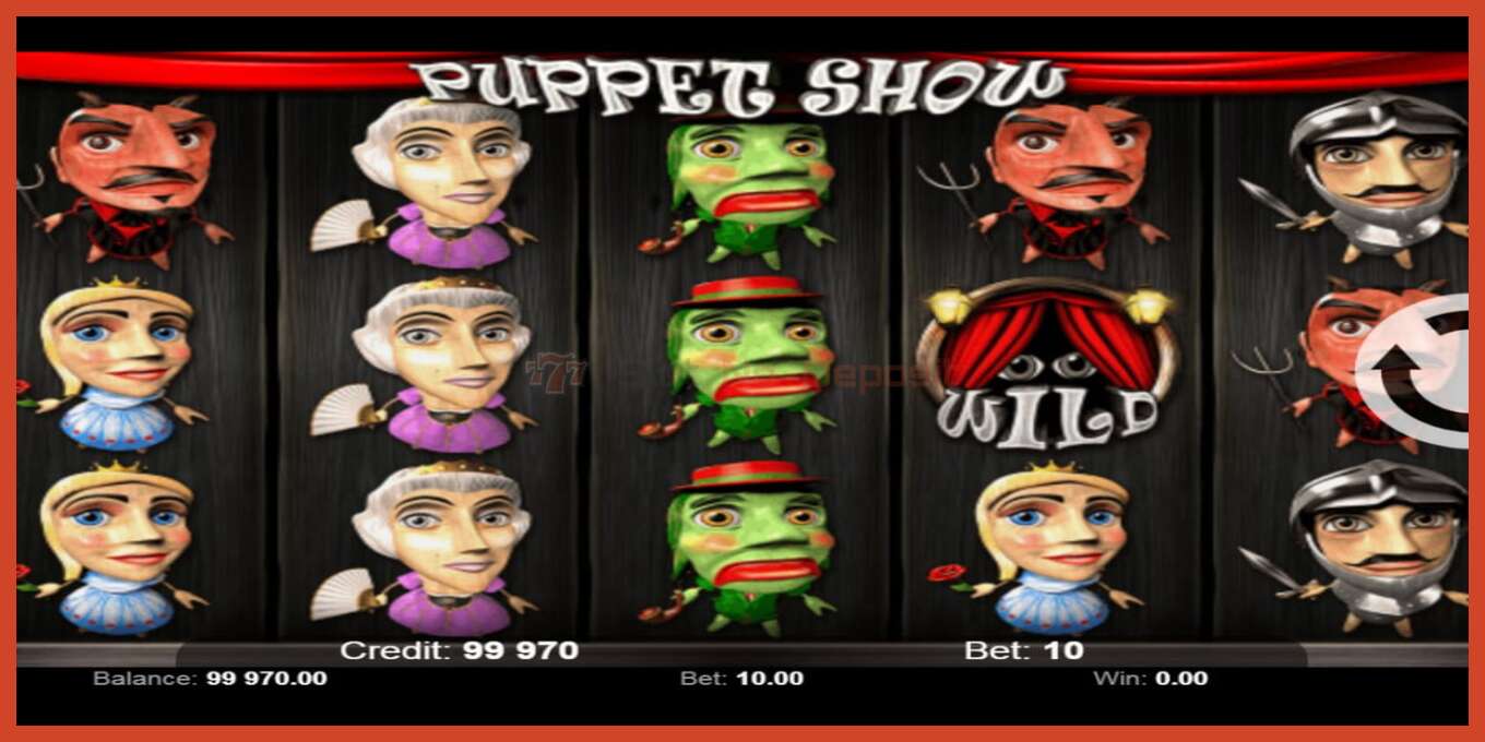 Slot screenshot: Puppet Show no deposit, number - 2