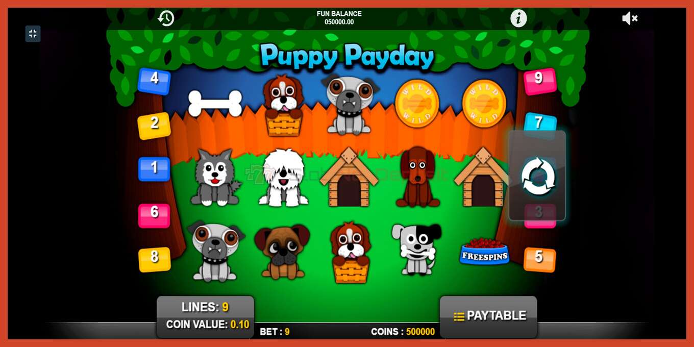 Slot screenshot: Puppy Payday no deposit, number - 1