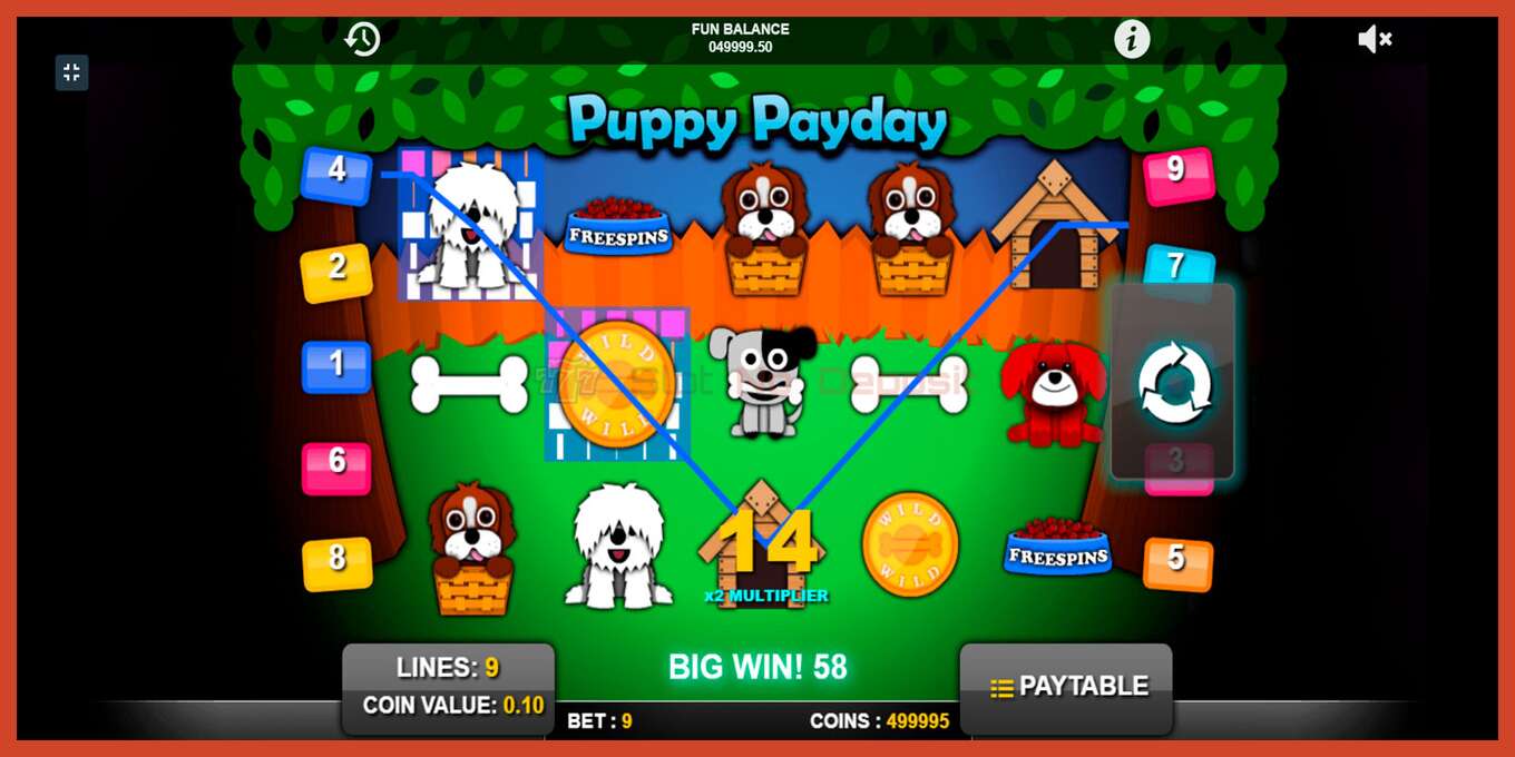 Slot screenshot: Puppy Payday no deposit, number - 2