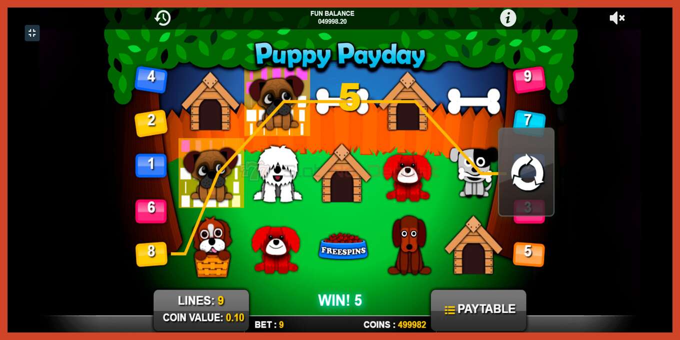 Slot screenshot: Puppy Payday no deposit, number - 3