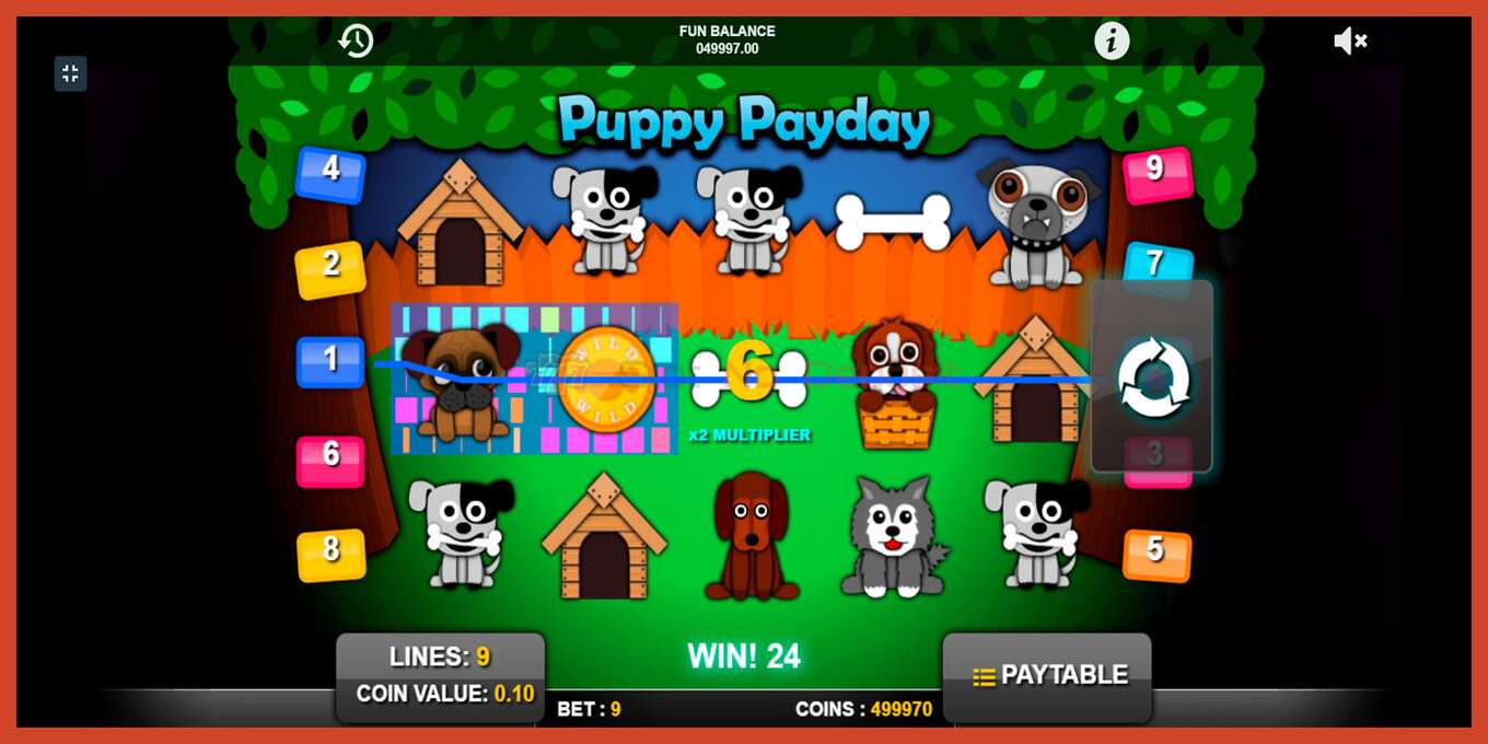 Slot screenshot: Puppy Payday no deposit, number - 4