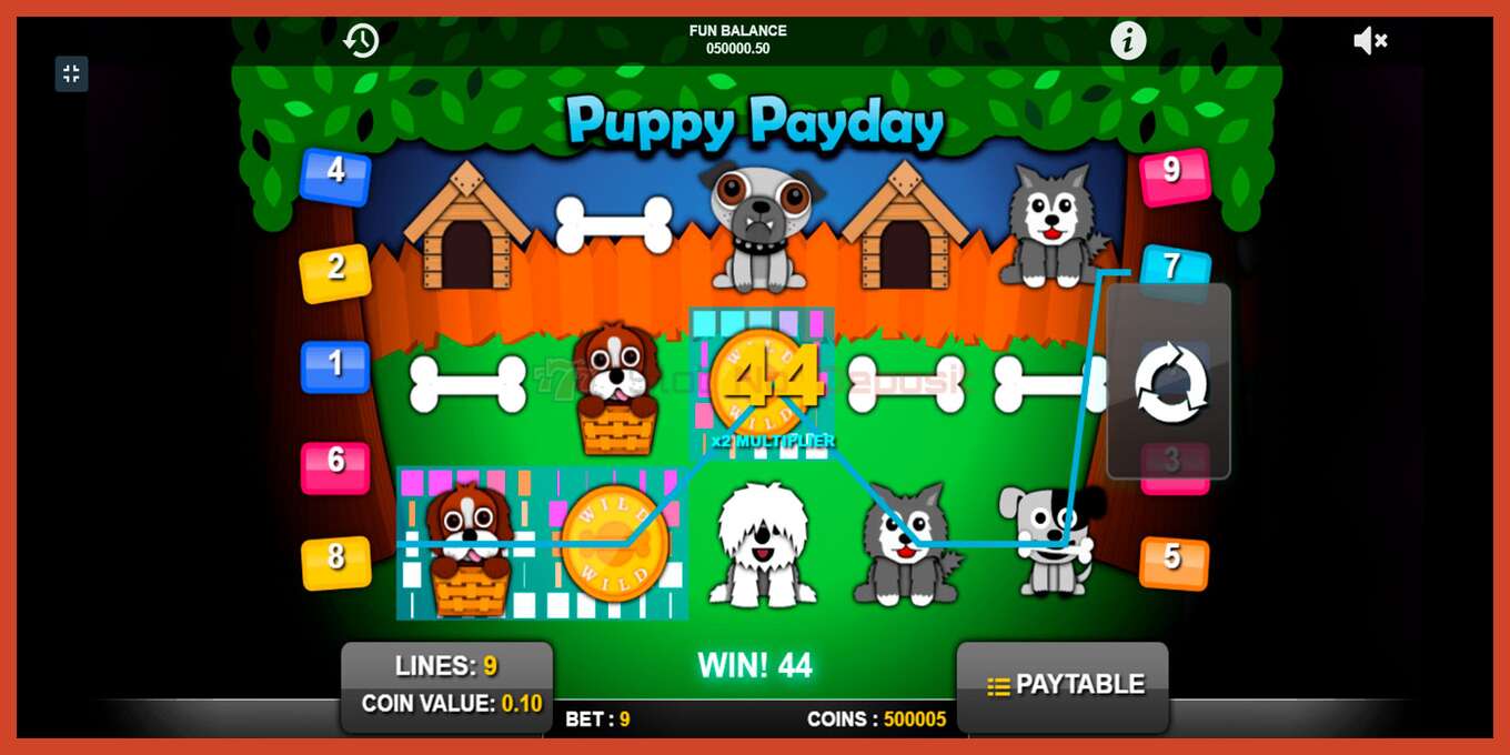 Slot screenshot: Puppy Payday no deposit, number - 5