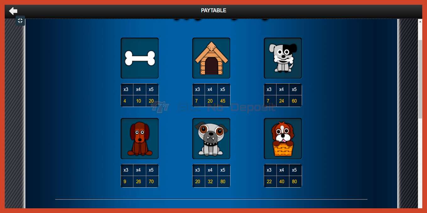 Slot screenshot: Puppy Payday no deposit, number - 6