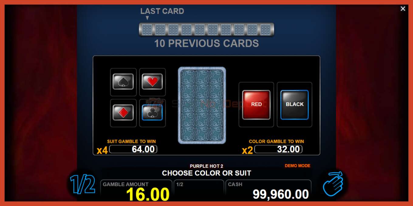 Slot screenshot: Purple Hot 2 no deposit, number - 3