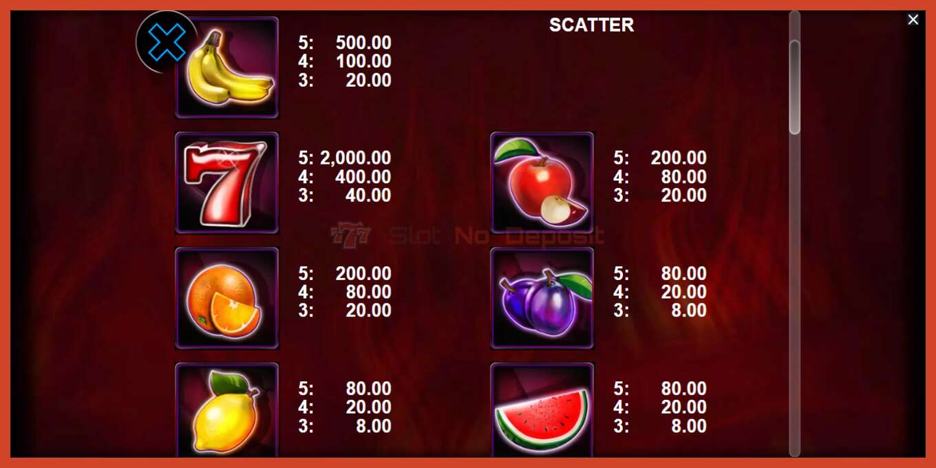 Slot screenshot: Purple Hot 2 no deposit, number - 5