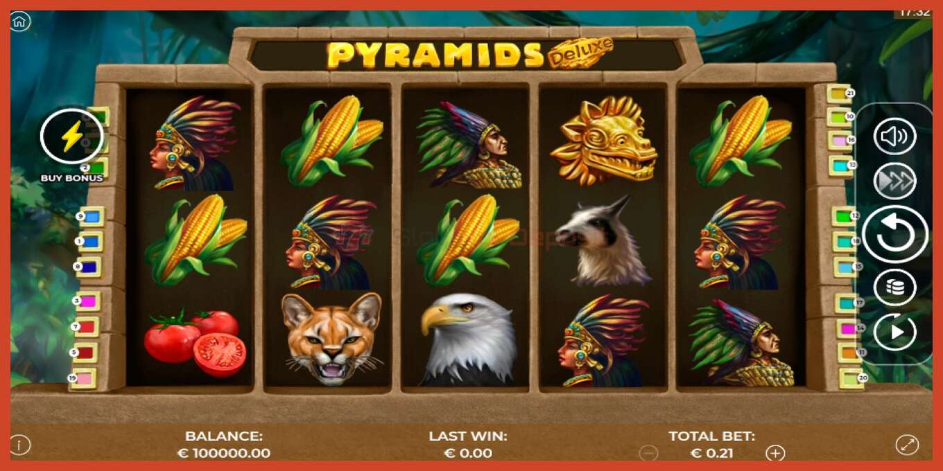 Slot screenshot: Pyramids Deluxe no deposit, number - 1