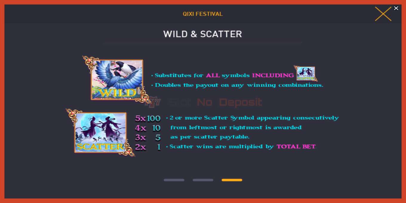 Slot screenshot: Qixi Festival bez depozita, broj - 7