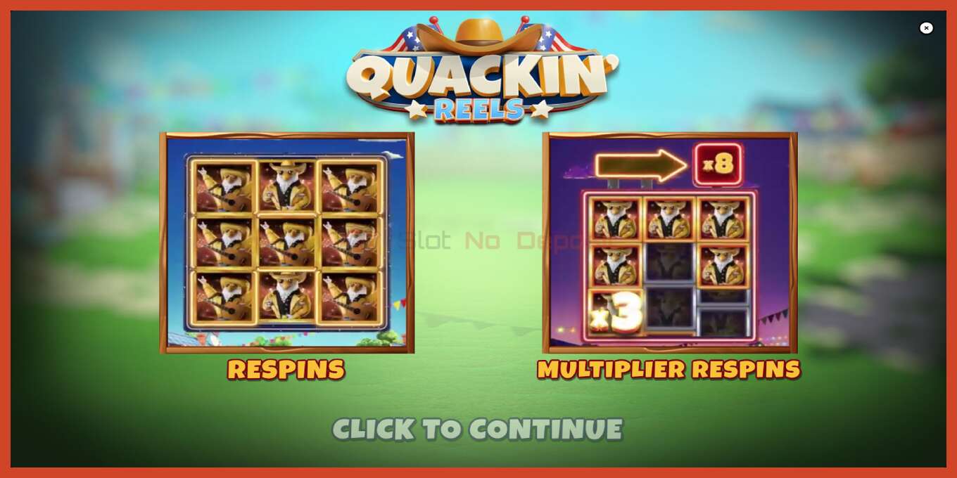 Slot screenshot: Quackin Reels no deposit, number - 1