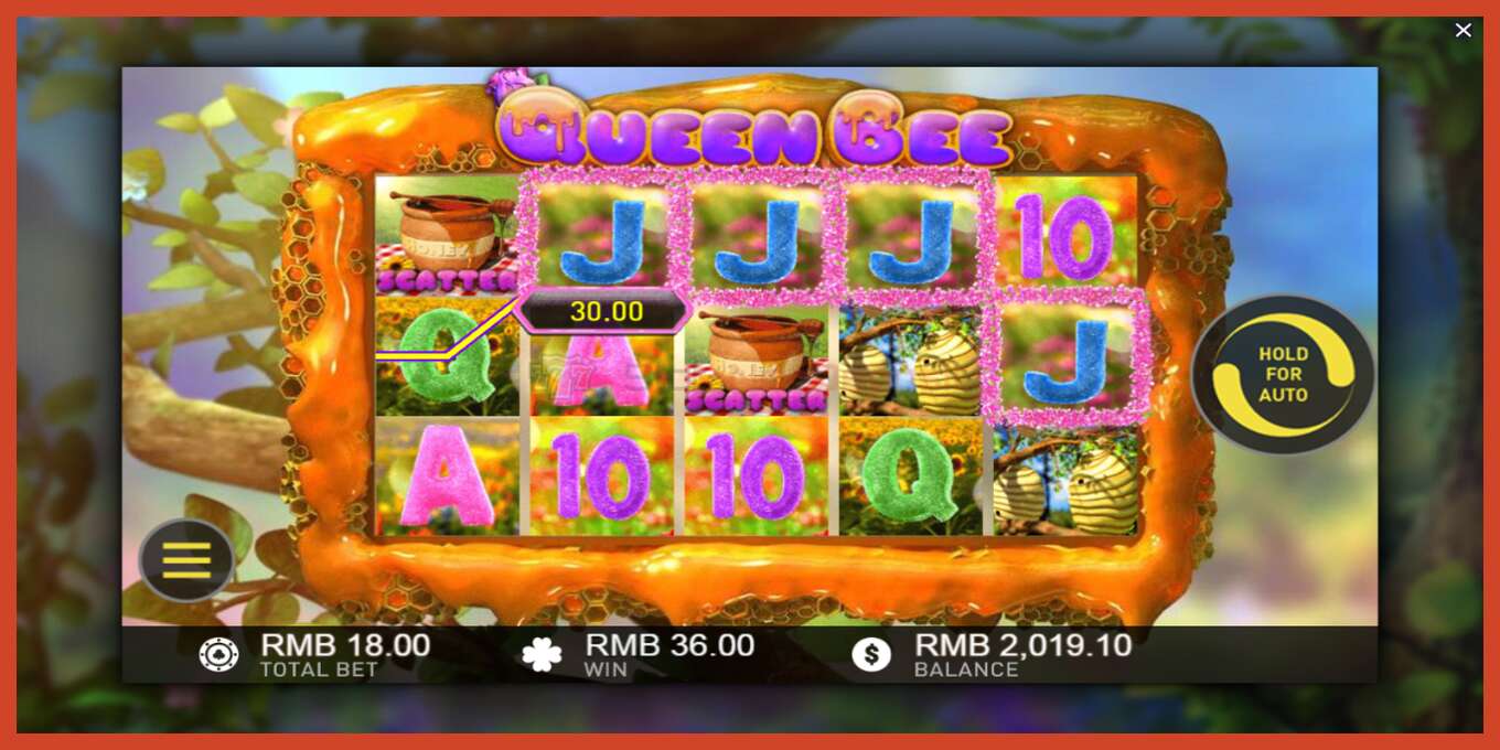 Slot screenshot: Queen Bee no deposit, number - 4