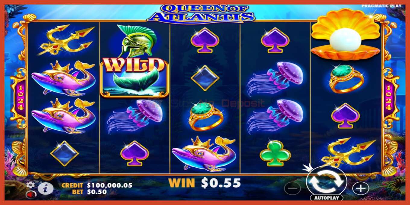 Slot screenshot: Queen of Atlantis no deposit, number - 2